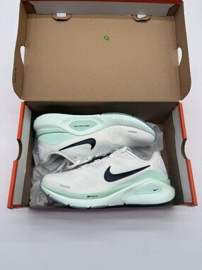 New Nike Structure 26 Wide Shoes Women's Size 7.5 White Green Running HQ2589 100